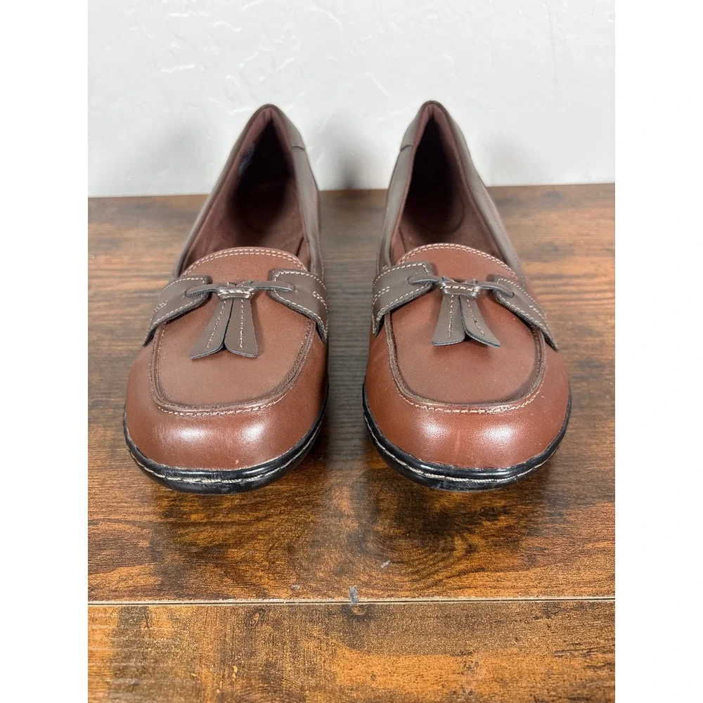 Clarks Ashland Bubble Brown Multi Leather Tassel Loafers Womens 11 M 26067330110